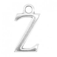 DQ metalen letter bedel Z Antiek zilver